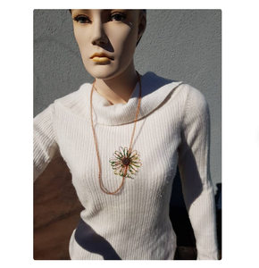 Nackles tricotés avec fleur fait à la main Alexandrite Birthstone collier femmes amérique cadeau chaîne fête Figure colliers pendentif nous - Product Image 1