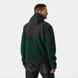 Chaqueta de franela de talla grande con forro polar para hombre con logotipo personalizado, camisa cálida a cuadros cepillados para hombre, chaqueta 2025 - Product Image 5