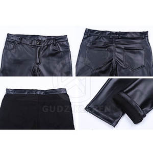 New Style 2025 Full Customized Logo <b>Men</b> <b>Leather</b> <b>Pant</b> Best Selling Casual Wear Solid Color <b>Men</b> <b>Leather</b> <b>Pant</b> - Product Image 6