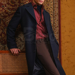 New Style Men's Woolen Overcoat 100% Wool/Polyester Breathable Eco-Friendly Best Price Online Sale - Product Image 3