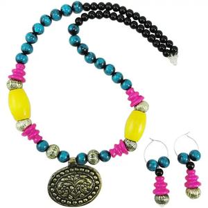 Vintage <b>Boho</b> Wholesale Latest Fashion Jewelry Resin Handmade Customized Stained Women's <b>Necklace</b> Simple Model Valentine's Day - Product Image 3