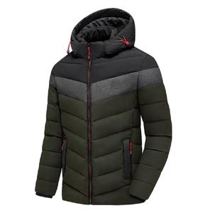 Veste parka rembourrée pour hommes de super qualité vêtements d'hiver imperméables avec col montant et décoration brodée en gros - Product Image 5