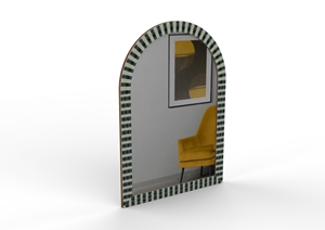 Elevate Your Space with This Exquisitely Handcrafted <b>Metal</b> Wall Mirror. Featuring a Sturdy <b>Metal</b> <b>Frame</b> This Mirror - Product Image 5