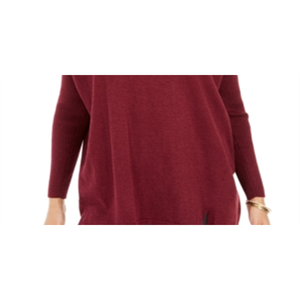 Maglione tunica da donna con scollo a V Style & Co Petite L Winestone Size - Product Image 3