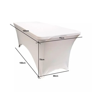 Cubierta de mesa elástica hecha a mano al por mayor de alta calidad 48/60/72 pulgadas forma personalizada Color sólido móvil impermeable mesa a prueba de aceite - Product Image 3