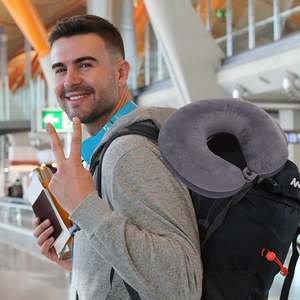 Travel <b>Neck</b> <b>Pillow</b> Memory Foam Airplane Travel Comfortable Washable Cover Plane <b>Neck</b> <b>Support</b> <b>Pillow</b> for <b>Neck</b> Sleeping Not Latex - Product Image 4