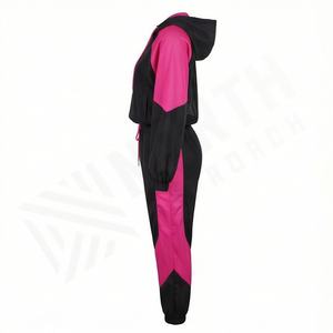 Veste coupe-vent à capuche pour femmes, survêtement imprimé, logo personnalisé, séchage rapide, respirant, sport, course à pied, 2 panneaux, vêtements de sport, de gym et de fitness - Product Image 3