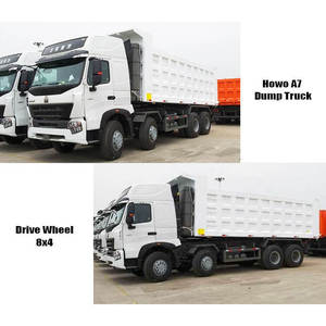 Camion benne d'occasion Sinotruk Howo A7 420 Euro 4, poids total du véhicule 30t, transmission automatique, transmission 6x4 8x4, capacité 50t pour la construction - Product Image 2