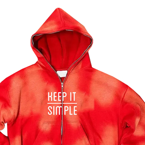 Best Selling Acid Wash Hoodie Zipper Up Casual Wear Full Sleeve Sun Fad Acid Wash Hoodies With <b>Screen</b> Printed Logo - Product Image 2