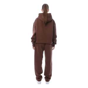 Ensemble de survêtement à fermeture éclair surdimensionné en molleton marron chaud d'hiver décontracté pour hommes pantalon de survêtement à capuche à fermeture éclair complète pour Streetwear Gym-Loungewear - Product Image 6
