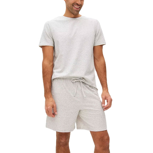 Haute qualité nouveau été hommes 2PC décontracté double ensemble à manches courtes t-shirt et short 100% coton pour un usage quotidien OEM Services 2025 - Product Image 1