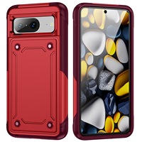 Coque de téléphone robuste hybride PC TPU 2-en-1 antichoc au design populaire, compatible avec plusieurs marques : Google Pixel 8, Motorola, Redmi, légère
