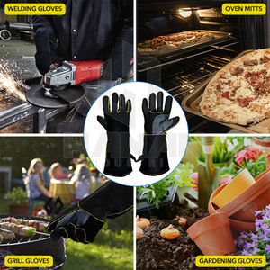 Gants de soudage en cuir de vachette fendu de haute qualité en cuir résistant à la chaleur soudeurs gants de protection des mains de sécurité du Pakistan - Product Image 5