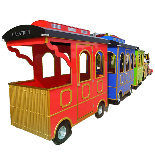 Electric Trackless Train Maxi Model Amusement Park Sightseeing Kids and Adults Train Direct Factory Sale