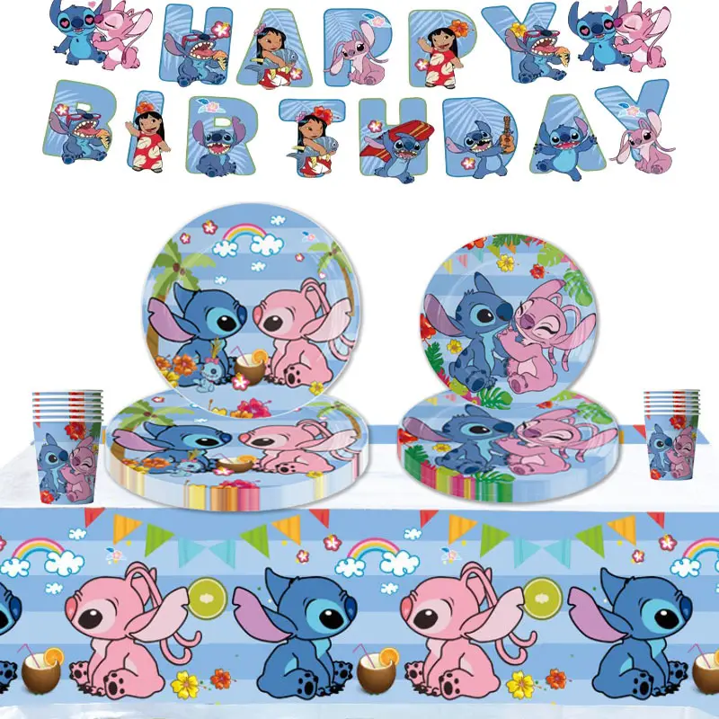 New stitch children's theme birthday party decoration tableware set