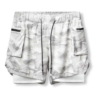 Nouveauté 2026 Short de sport pour homme double couche respirant tricoté écologique coupe-vent séchage rapide en toile avec poche pour la gym et le fitness - Product Image 2