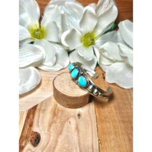 Bobby Johnson Kingman Fashion <b>Cuff</b> <b>Bracelet</b> Turquoise & Sterling <b>Silver</b> for Women - Product Image 3