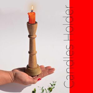 เชิงเทียนไม้ทำด้วยมือแบบกำหนดเองสำหรับเทียนหอมตกแต่งบ้านและตกแต่งงานแต่งงานสำหรับโอกาสอีสเตอร์ - Product Image 3