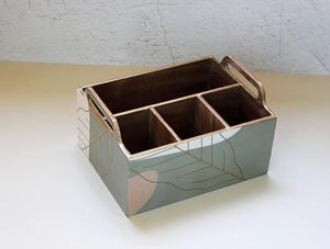 Soporte de Cubiertos de MDF gris para mesa de comedor, estante de cocina multiusos para soporte de cubiertos, soporte de cuchara para Diwali, forma rectangular - Product Image 6