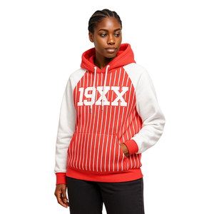 DST Delta Red Body White Raglan Pinstripes Sweat à capuche en coton mélangé Vêtements de sororité grecque Divine Nine HBCU Greek Life Année de fondation - Product Image 1