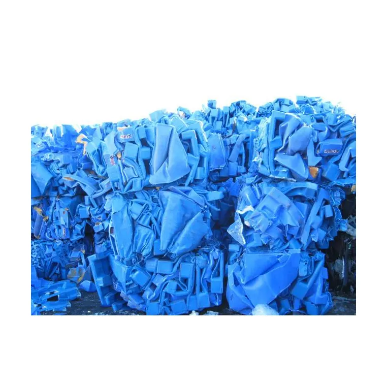 Profesyonel ihracat temiz geri dönüşümlü HDPE mavi davul plastik artıkları/HDPE davul reexport/gevreği