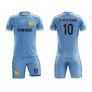 Haute Qualité Personnalisable Sports Football Jersey Football Uniforme Ensemble Vêtement Teint Technique 100% Polyester Séchage Rapide GANTS Ville - Product Image 4