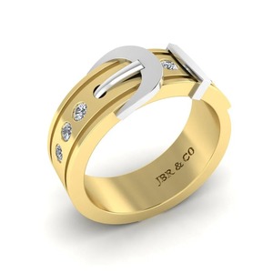 Nouvelle Arrivée Diamant Rond 925 En Argent Sterling Boucle De Ceinture Style Bande De Mariage Pour Les Femmes De Luxe Bague De Mode Au Meilleur Prix - Product Image 3