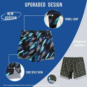 <b>Men's</b> Trendy Casual <b>Denim</b> <b>Shorts</b> with <b>Elastic</b> <b>Waist</b> Quick Dry Gym & Training Apparel Front Logo Woven Streetwear Clothing - Product Image 4