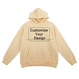 Sudadera con capucha de algodón pesado de 380-480gsm para hombre, sudadera de gran tamaño con logotipo bordado en blanco, Sudadera con capucha personalizada para hombre - Product Image 3