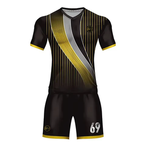 Dry Soccer Wear Sets Poliéster Unisex Colores sólidos Manga corta Fútbol Jersey /kit - Product Image 2