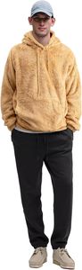Sudaderas con capucha informales de invierno para hombre, forro polar de poliéster/algodón de Color sólido, ajuste Regular con diseño de bolsillo, transpirable, ecológico, de secado rápido - Product Image 2