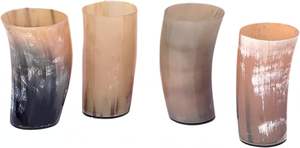 Verre décoratif artisanal en corne de buffle véritable avec support de style médiéval pour les amateurs d'histoire au prix le plus bas - Product Image 4