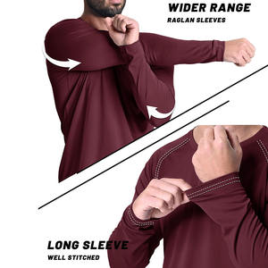 Venta caliente Ropa al aire libre Rash Guard Camisetas Mangas largas Nuevo producto Cuello redondo Slim-Fit Rash Guard para hombres - Product Image 2