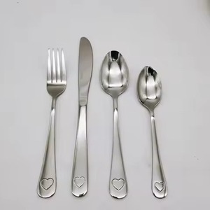 Ensemble de couverts en métal poli, acier inoxydable, fourchette, cuillère, couteau, ustensiles de table - Product Image 6