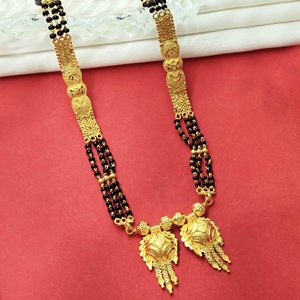 Venta al por mayor 24K formando oro relleno largo Vati Mangalsutra, tradicional indio Vati Mangalsutra, uso diario oro acabado Mangalsutra - Product Image 4