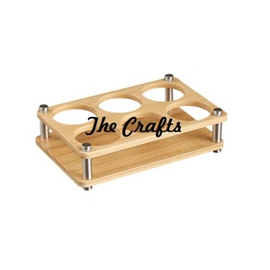 Soporte de vidrio acrílico y de acero inoxidable, soporte de vidrio de tamaño y forma personalizados para uso en la cocina del hogar del Hotel - Product Image 3