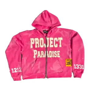 Sweat à capuche vert à la mode avec design PROJECT PARADISE Tenue décontractée parfaite pour les membres de la sororité grecque et les amateurs de style de rue - Product Image 5