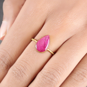 Fabricants de bijoux en pierres précieuses, bague en forme de goutte en or jaune 14k, meilleure vente, Design classique, bague de fiançailles, 2022 - Product Image 3