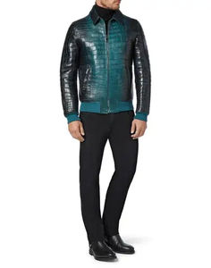 Premium quality New <b>Leather</b> Skin Embossed <b>Jacket</b> Unisex <b>Leather</b> Wholesale Genuine Cowhide Fashion <b>Leather</b> <b>Jacket</b> for <b>man</b> - Product Image 3
