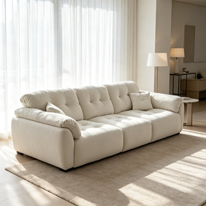 Sofá Moderno de Tela de Tres Plazas con Respaldo Acolchado y Brazos Acolchados para Sala de Estar - Product Image 6