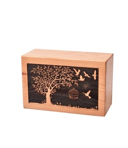 Beechwood Cremation box for Human Ashes Dear Tree personalized Cremation for <b>Pets</b> Handcrafted Burial Wooden <b>Urn</b> Box - Product Image 1