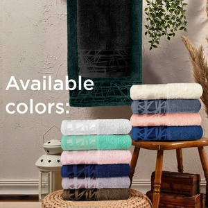 Toalla de Baño Jacquard Súper Absorbente Hecha de 100% Algodón Egipcio Plateado 140x70 cm Lujo Ecológico para Toda Temporada - Product Image 6