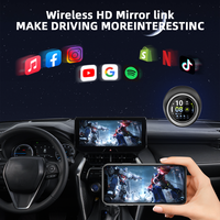 Neueste Universal 3-in-1 Wireless CarPlay Android Auto Magic AI Box mit Touchscreen, Plug & Play, 8G+128GB, 1 Jahr Garantie