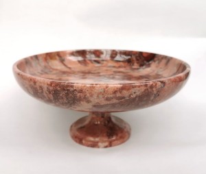 Bol de piédestal en marbre noir décoratif moderne fait à la main comptoir de cuisine et table à manger accent de maison pour les occasions de mariage - Product Image 5
