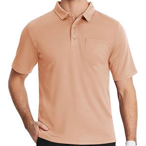 Polos elegantes para hombre, manga corta, cuello, logotipo personalizado, bordado, liso, venta al por mayor, Camiseta de algodón - Product Image 3