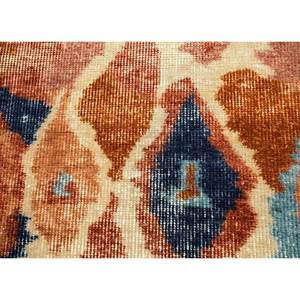 Tapis en laine noué à la main Erbe, motif géométrique abstrait rouge-orange, Kilim pour adolescents, pour entrée de maison, couloir - PKWL-7007 9x12 Rectangulaire - Product Image 3