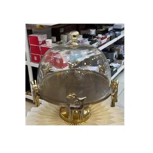 Aluminium <b>Cake</b> Dessert <b>Stand</b> With <b>Glass</b> Lid Fancy Design Rectangle Shape Dessert <b>Cake</b> <b>Stand</b> For Top Selling - Product Image 5