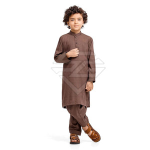 Conjunto Tradicional de Kurta y Shalwar para Niños con Elegante Diseño de Bordado, 100% Algodón Premium para Eid y Fiestas - Product Image 1