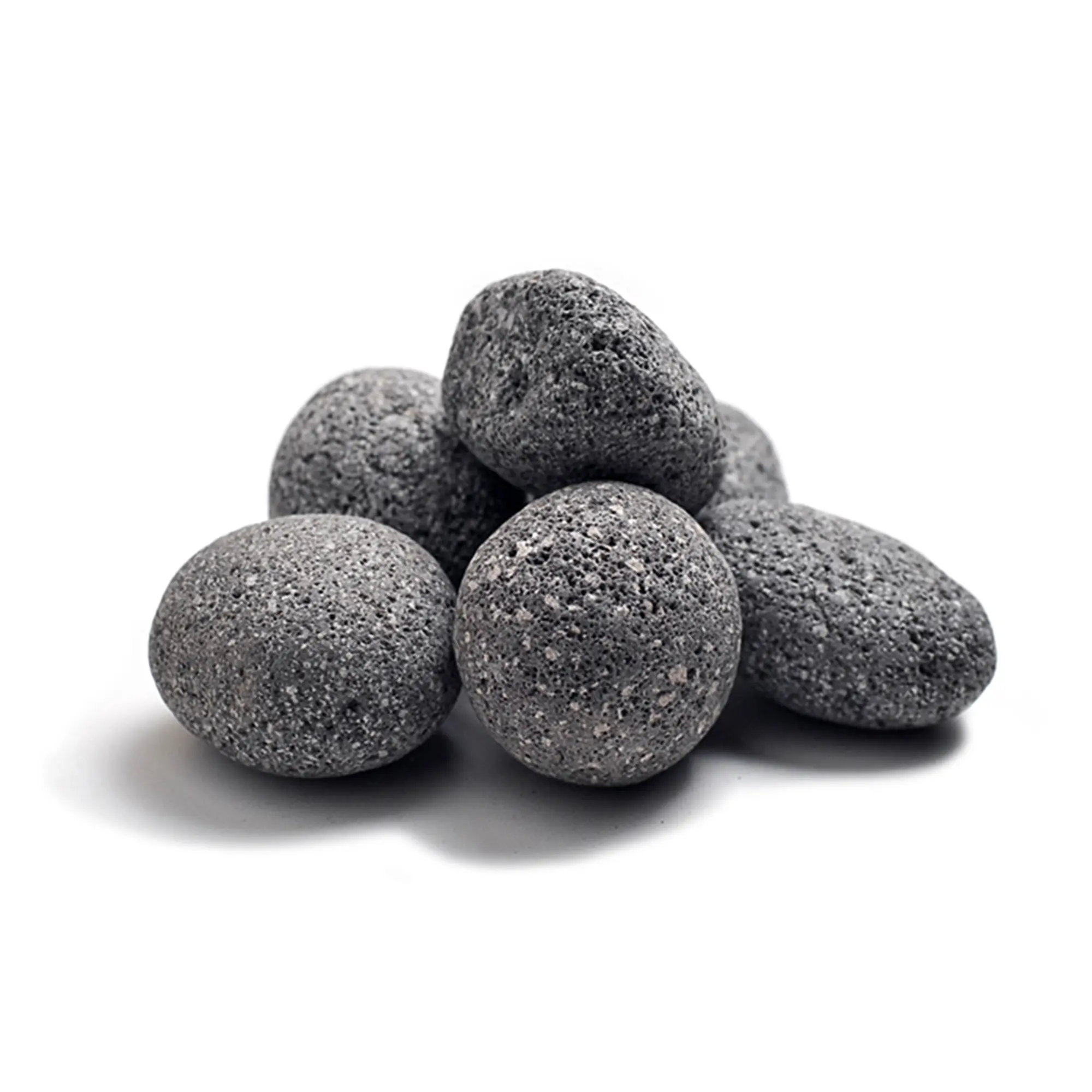 Hot season natural black lava pebble stone for home & garden