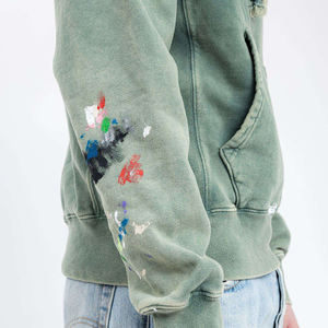 Suéter personalizado para hombre, sudadera lavada con ácido, ropa de calle de cuello redondo de gran tamaño, sudaderas con capucha y sudaderas de algodón en blanco para hombre - Product Image 3